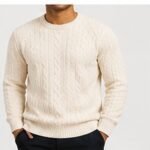 Men's Cable Knit Crew Sweater