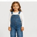 Girls Denim Dungarees