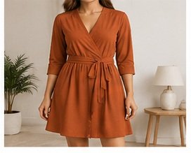 Women's Wrap Knit Dress